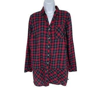 J .Jill Women's Plaid Button Down Long Sleeve Collared Neck Tunic/Dress Size XS